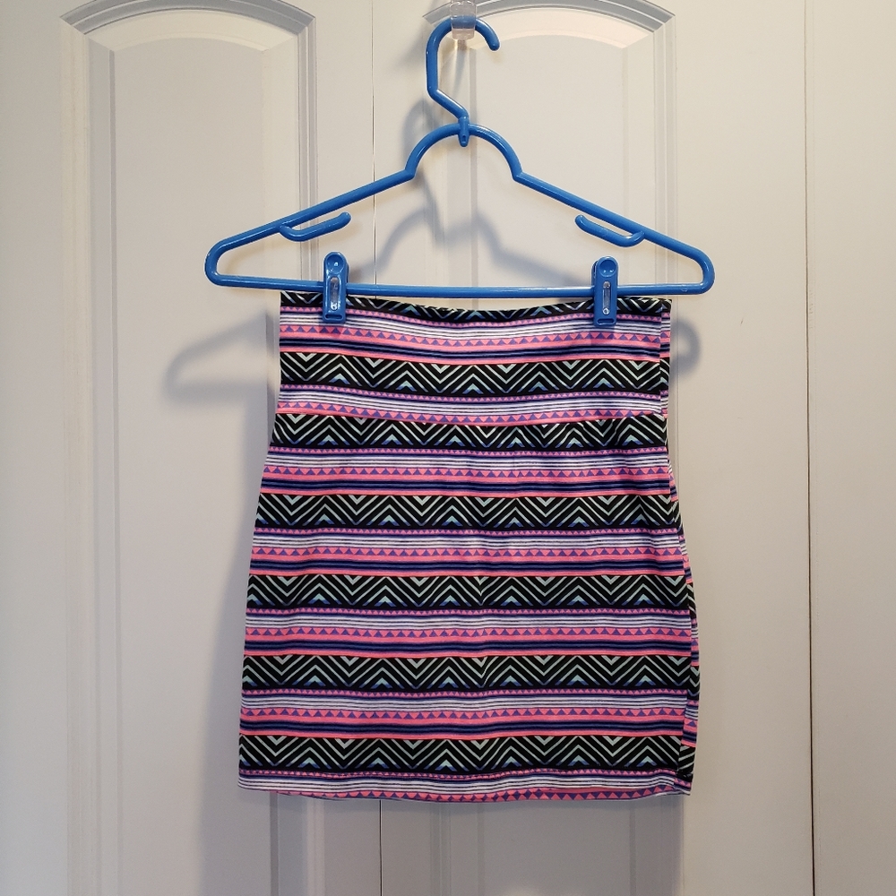 Charlotte Russe Aztec Stretch Mini Skirt Size M